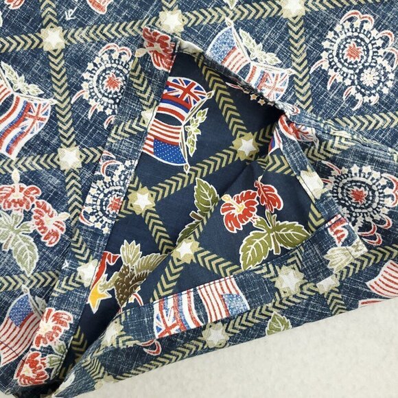 Reyn Spooner Dietrich Varez Flags American Hawaiian Shirt Summer 2020 Medium NWT - Picture 10 of 13